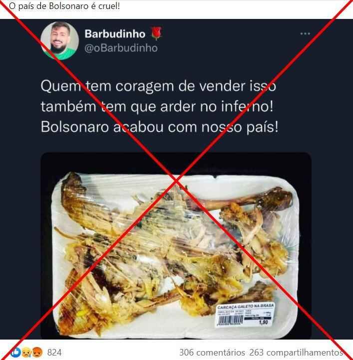 Imagem de carcaça à venda integra ensaio fotográfico sobre a fome no Brasil - reprodução