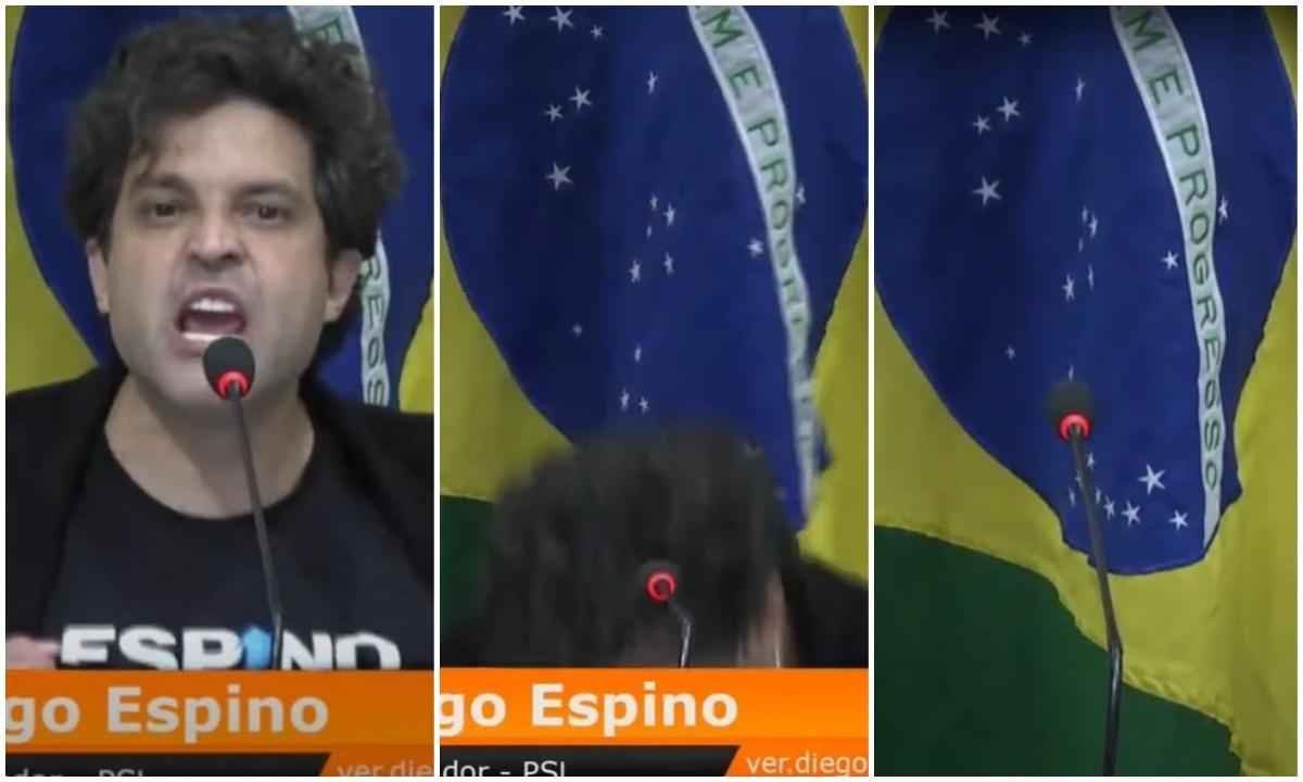 Vereador mineiro desmaia ao se exaltar quando se defendia de fake news - Reprodução/TV Câmara