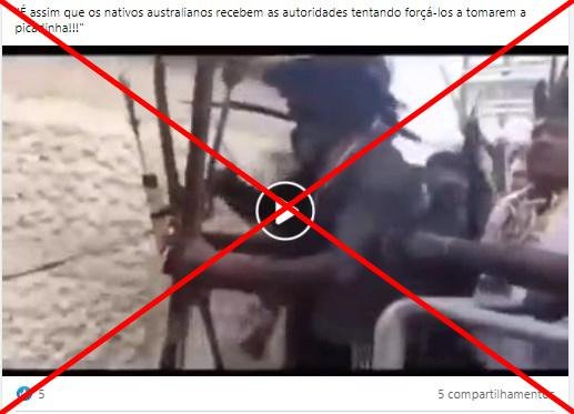Esses indígenas não protestaram na Austrália, mas no Brasil antes da COVID - Reprodução