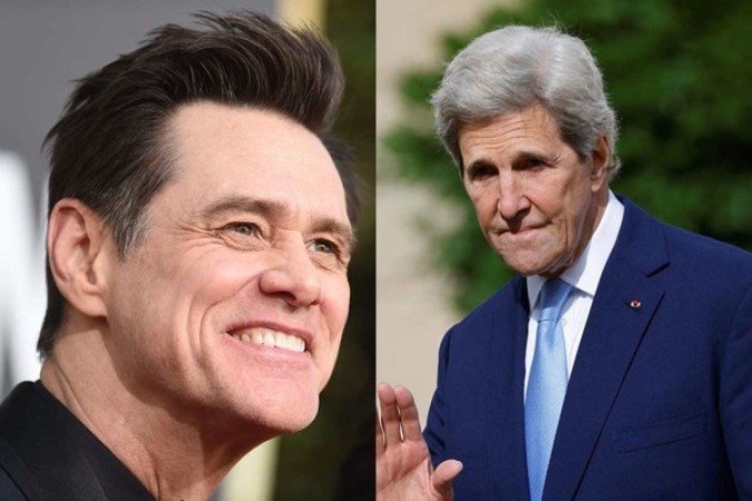 Gafe: Bolsonaro confunde John Kerry com Jim Carrey na Itália; veja vídeo  - Valerie Macon/ AFP e Ludovic Marin/AFP