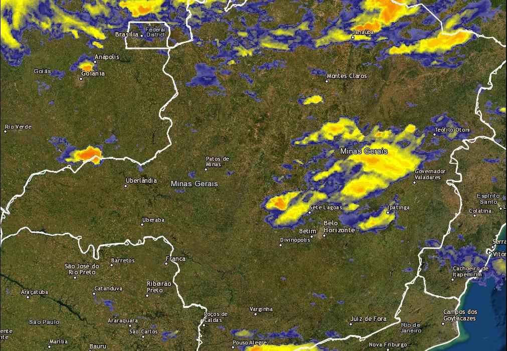 578 cidades de Minas em alerta para chuvas intensas - Climatempo/Reprodução