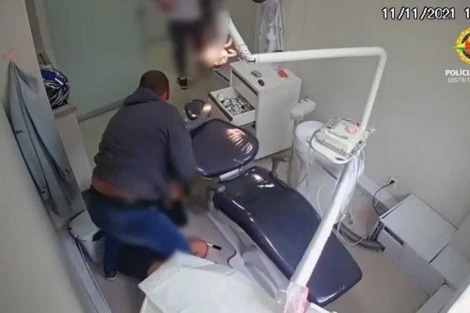 Veja: de boca aberta na cadeira do dentista, PM reage a assalto - PMDF/Divulgação