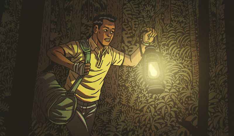 Saga de seringueiros na Amazônia inspira o romance gráfico 'Mapinguari' - Gabriel Góes/reprodução