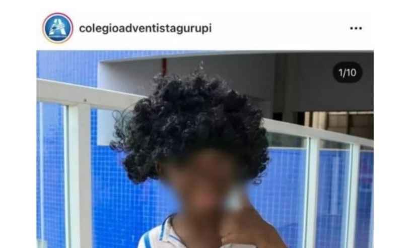 Blackface: criança branca é pintada de preto em escola do TO - Redes sociais/reprodução
