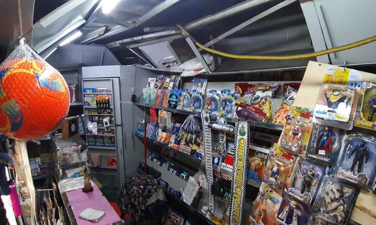 Comerciante tem banca destruída na comemoração do título do Atlético - Gladyson Rodrigues/EM/DA Press