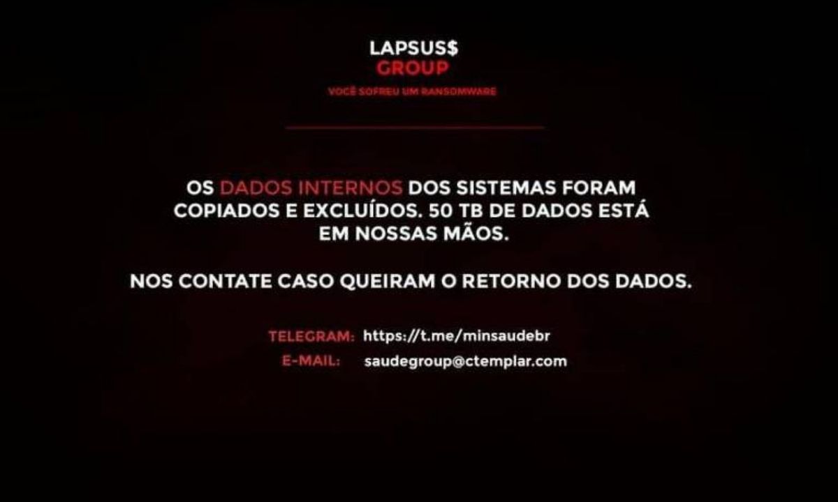 Suposto ataque hacker derruba sites do Ministério da Saúde e Conecte SUS - Site do MS/Reprodução 