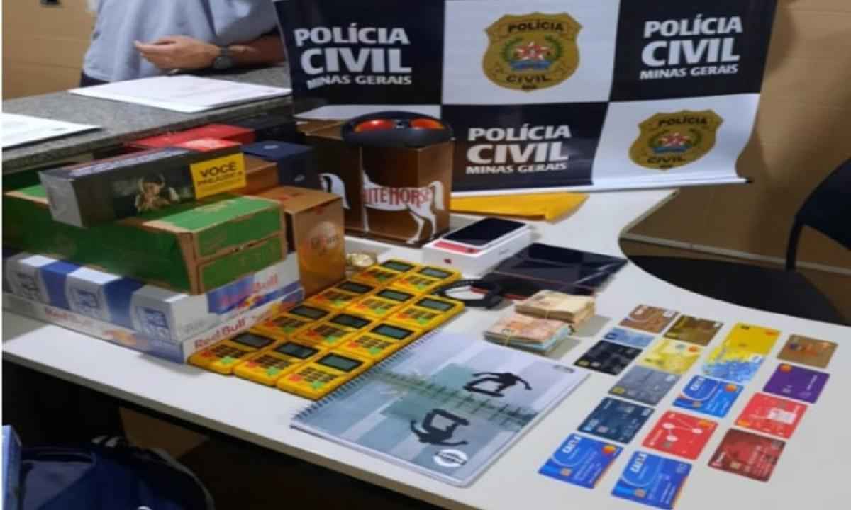 Polícia prende integrantes de quadrilha do golpe do cartão clonado - Divulgação/PCMG