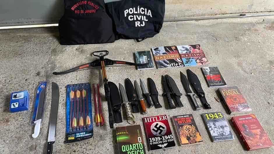 Suspeito de apologia ao nazismo é apreendido em Itajubá, durante operação - Reprodução MPRJ