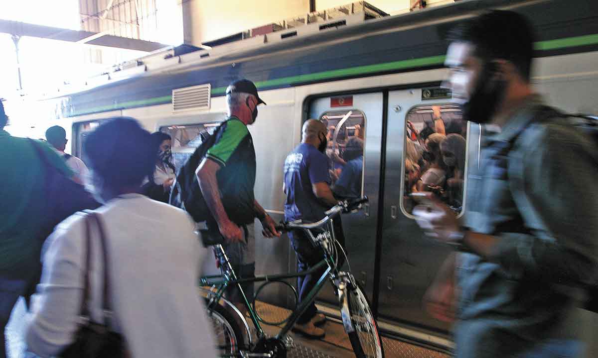 Metrô só em horário de pico - Jair Amaral/EM/D.A Press - 23/11/21