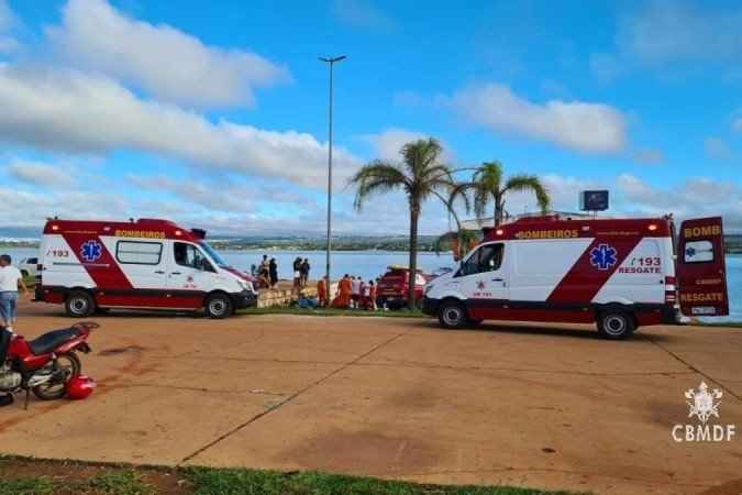 Jovem de 29 anos morre afogado em lago na manhã deste domingo (26/12) - Divulgação/Corpo de Bombeiros do DF