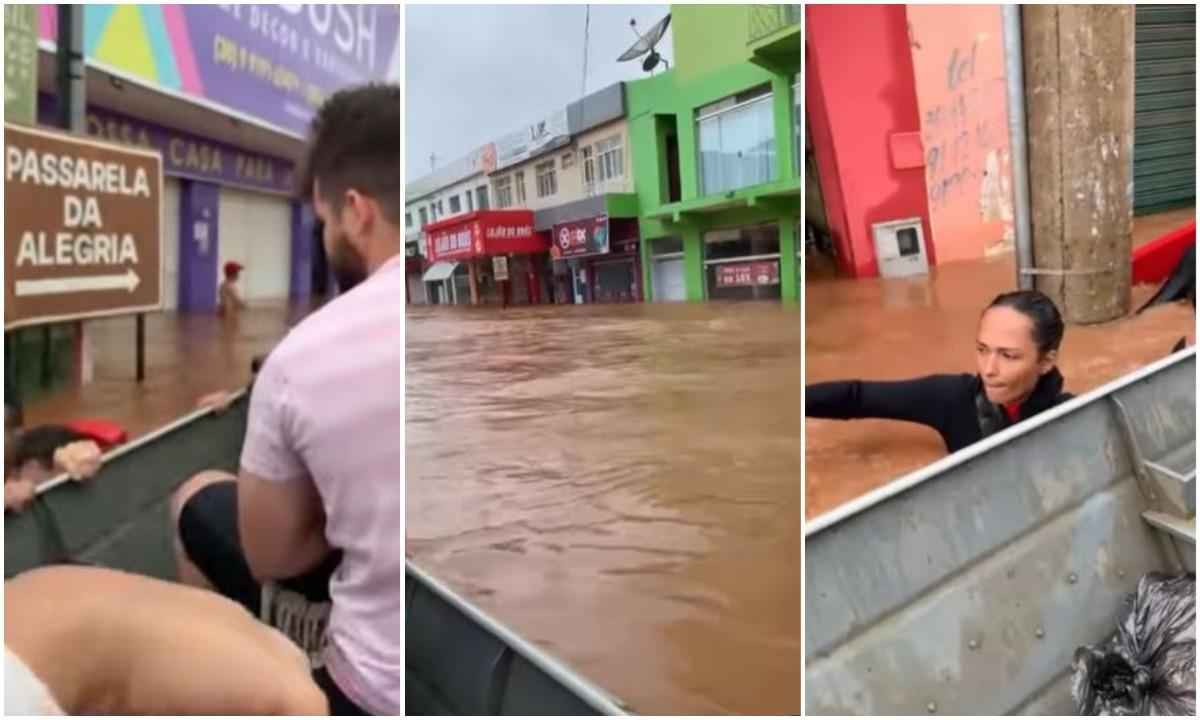 Vídeo agonizante flagra resgate de família em meio a enchente em Salinas - CBMMG/Divulgação