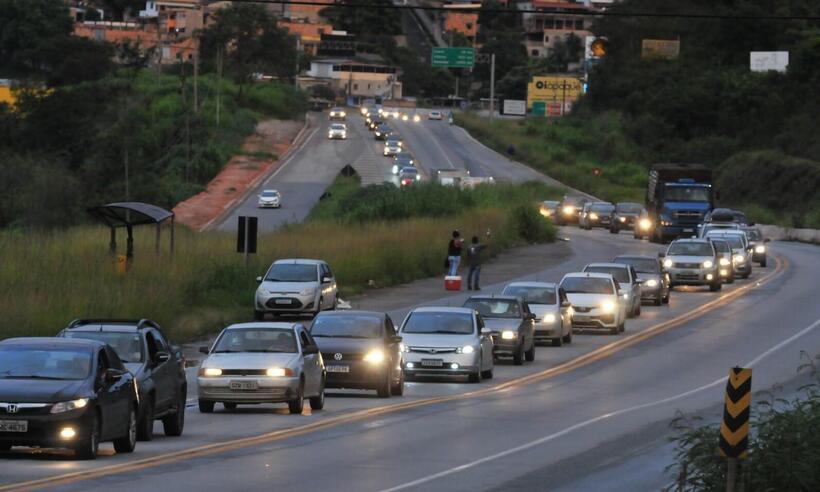 Estradas de Minas registram trânsito lento na volta do réveillon - Marcos Vieira/EM/D.A Press 