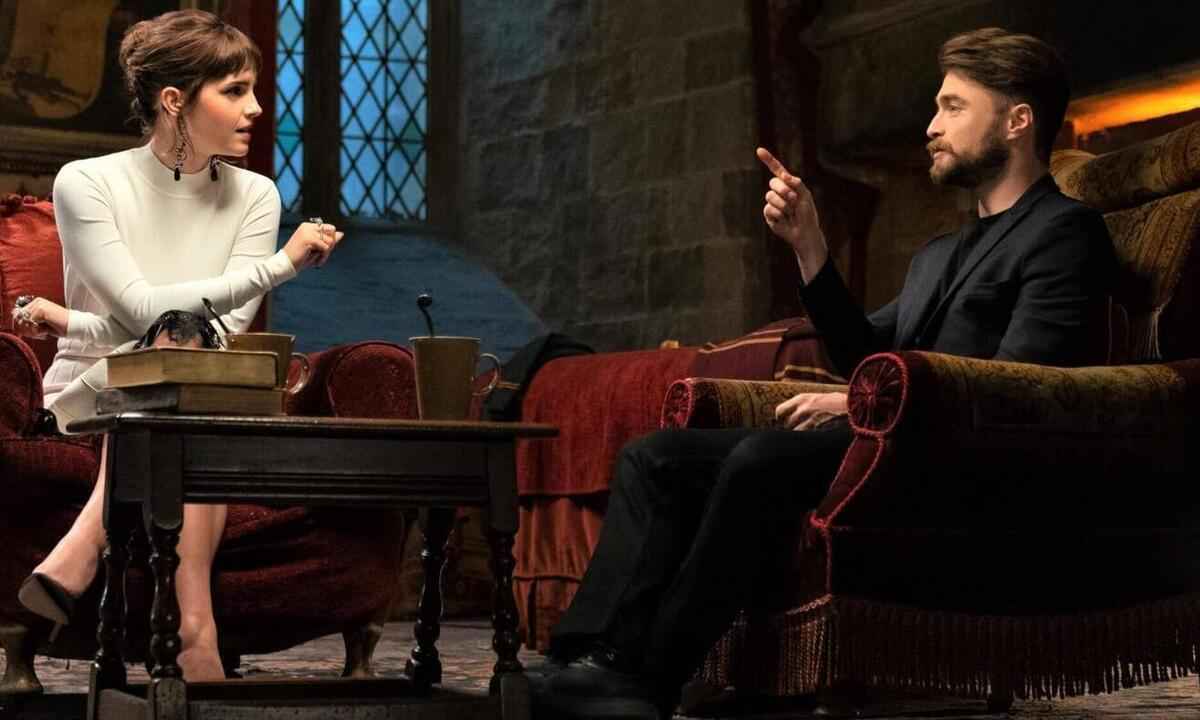 Emocionado, o elenco de "Harry Potter" mata as saudades de Hogwarts - Reprodução/HBOMax