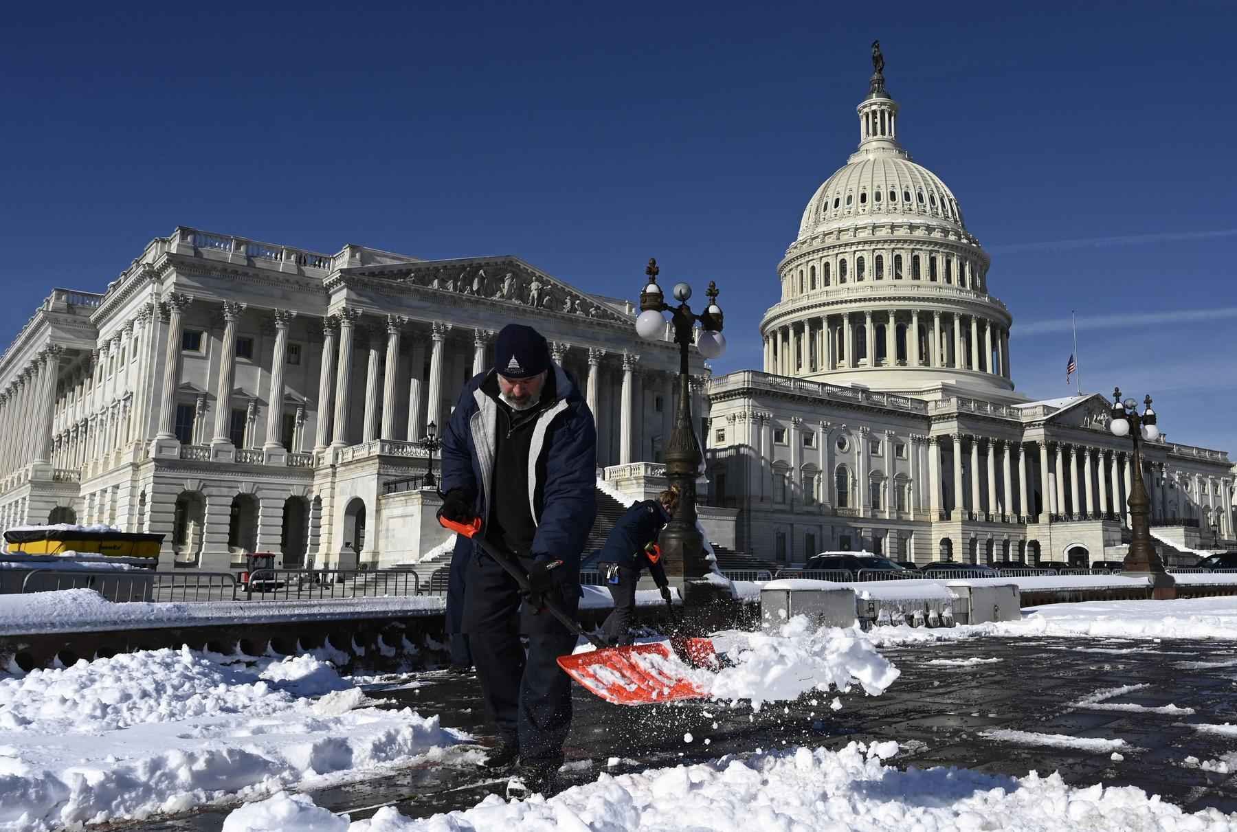 Veja fotos da nevasca que atinge os Estados Unidos e paralisou cidades - AFP 