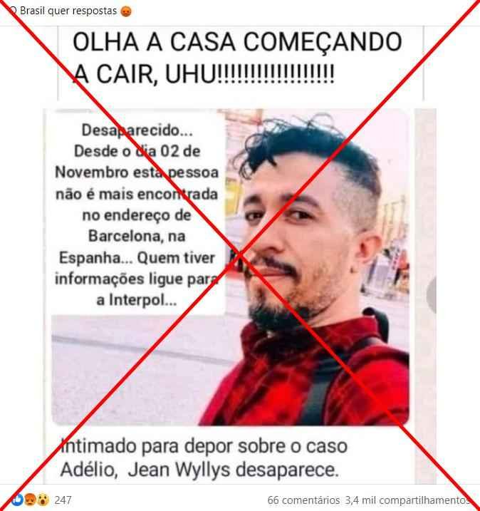 Jean Wyllys não foi intimado a depor no caso da facada contra Bolsonaro - Reprodução