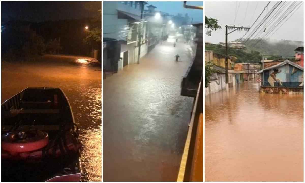 Nova Lima, Rio Acima, Raposos e Juatuba ficam debaixo d'água após temporal - Divulgação/ CBMMG