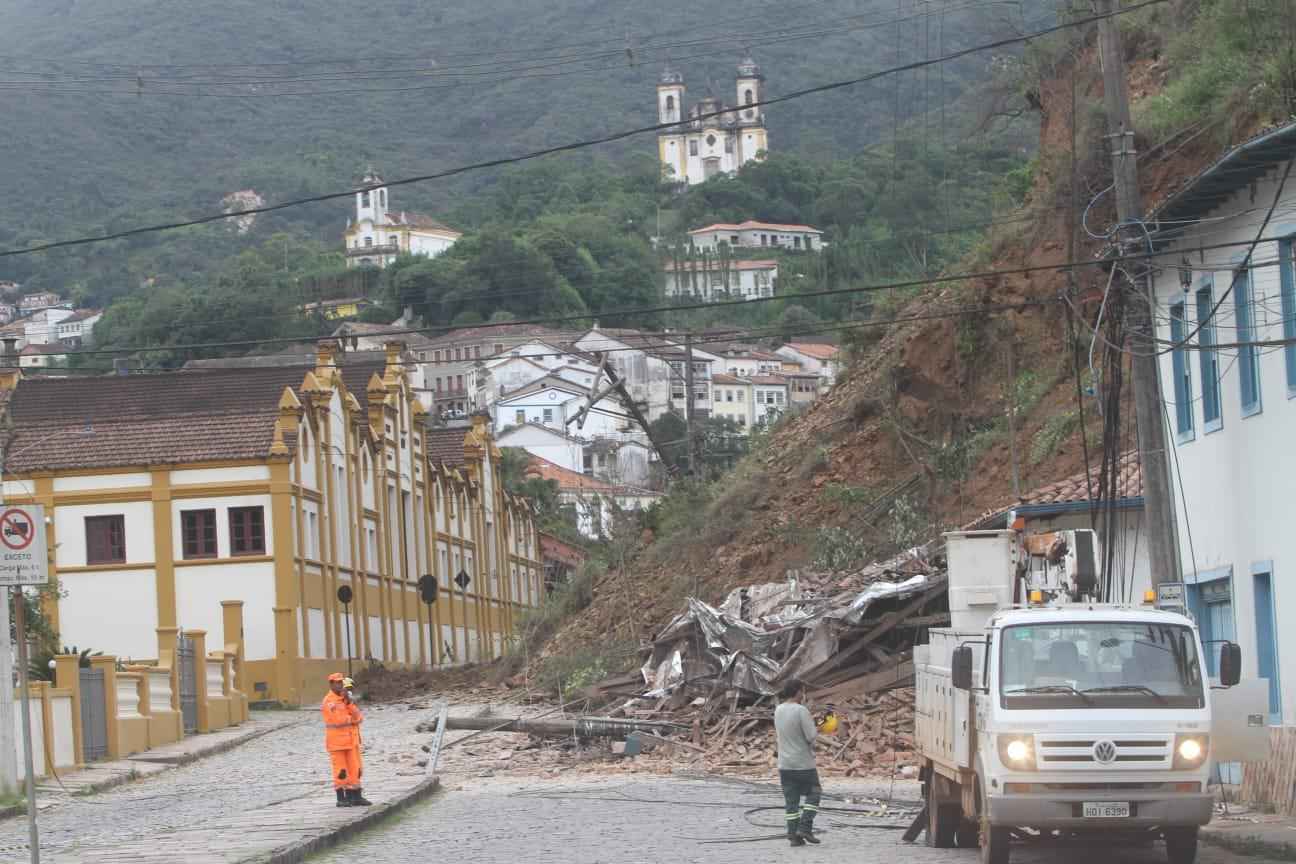 Ouro Preto: local onde ficavam casarões destruídos tem risco desde 1979 - Jair Amaral/EM/D.A press