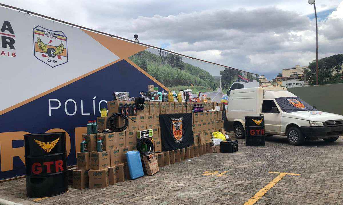 Polícia prende em BH homens que roubaram carga do Mercado Livre  - Divulgação/Polícia Militar Rodoviária de Minas Gerais 