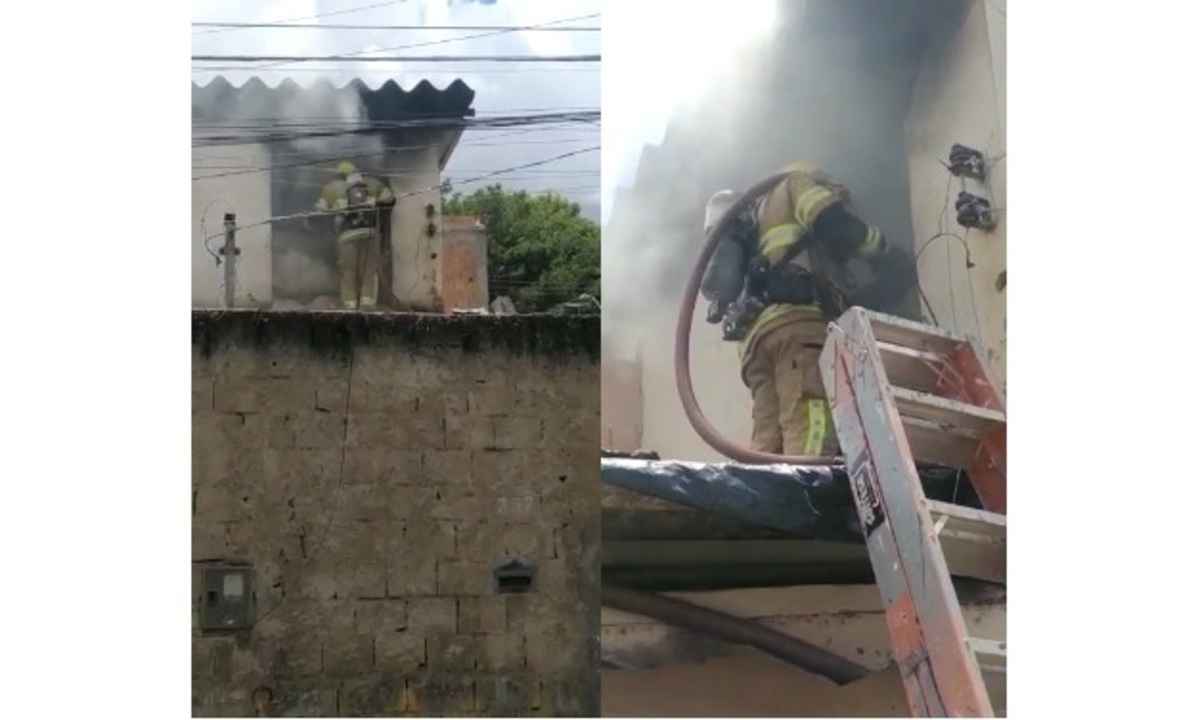 Bombeiros resgatam crianças de incêndio em Vespasiano - Corpo de Bombeiros/ divulgação 