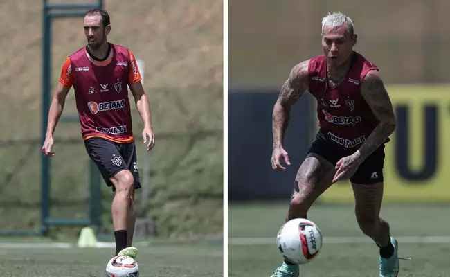 Godín e Vargas serão os únicos desfalques do Atlético por 'Data Fifa' - Montagem com imagens de Pedro Souza/Atlético