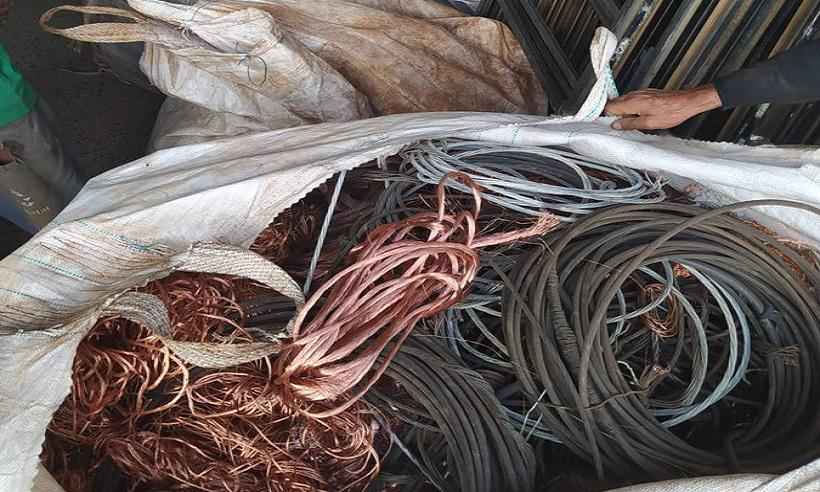 Polícia apreende três toneladas de fios de cobre roubados em Uberlândia - PCMG