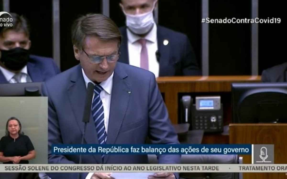 Bolsonaro: 'Sempre respeitaremos a harmonia e independência dos Poderes' - Tv Senado/Reprodução