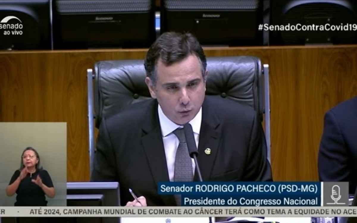 Ao lado de Bolsonaro, Pacheco pede 'respeito às urnas' - Tv Senado/Reprodução