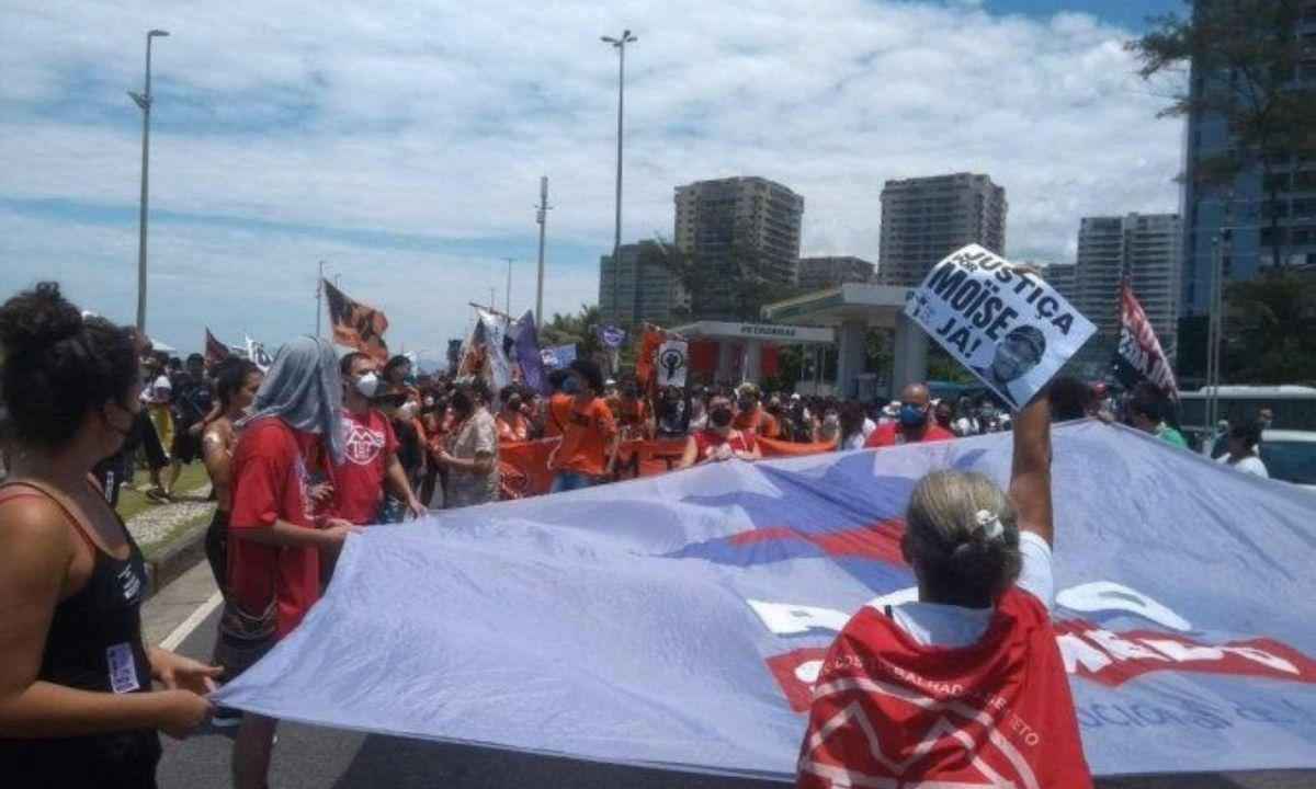 Brasil registra protestos por justiça para Moïse Kabagambe neste sábado  - MTST/Reprodução 