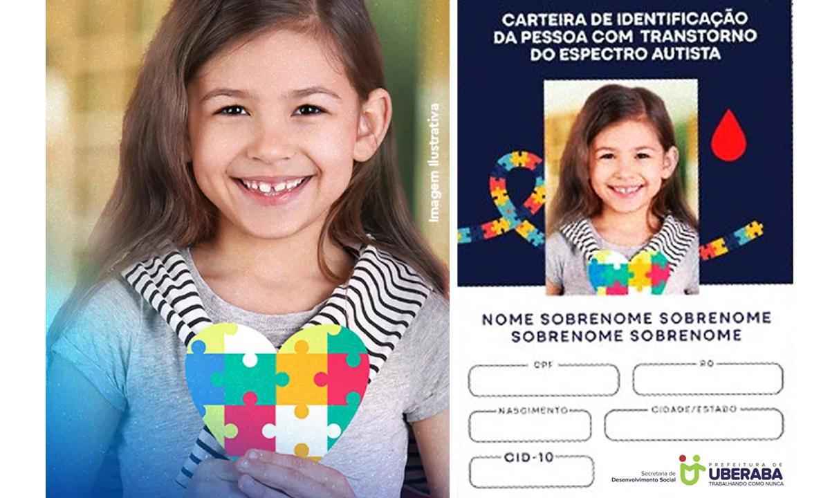 Uberaba começa a emitir carteira que identifica o espectro autista - Prefeitura de Uberaba/Divulgação