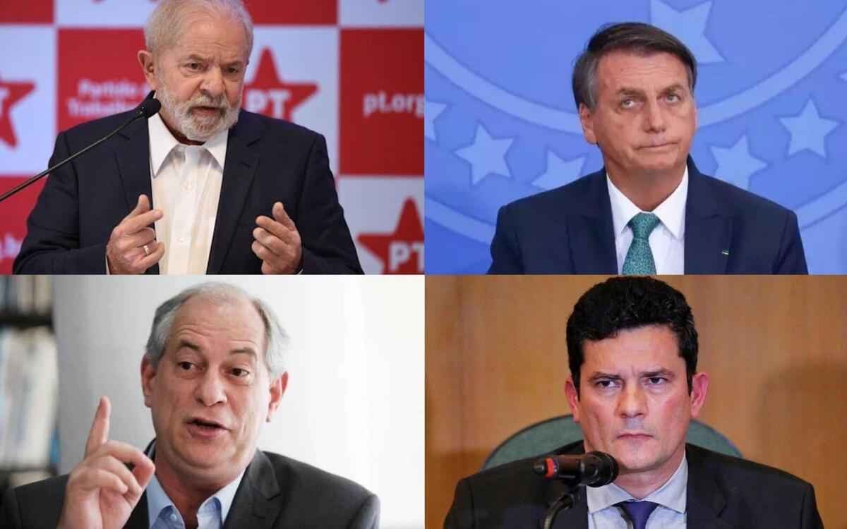 XP/Ipespe: Lula tem 43% e Bolsonaro, 25%; Moro e Ciro empatam com 8% - AFP/REPRODUÇÃO