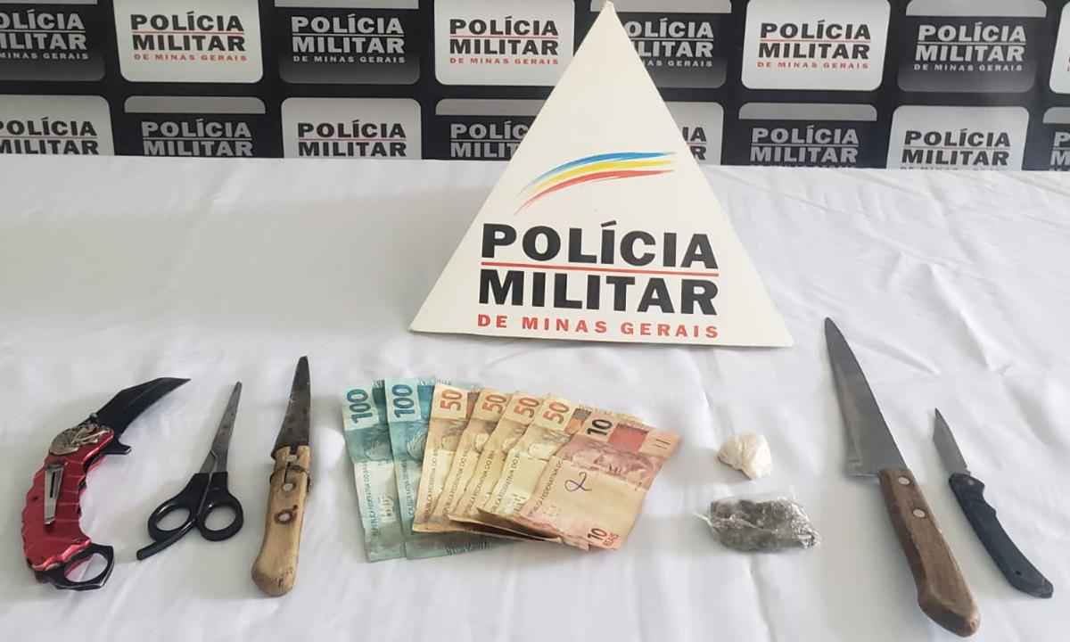 Filho ameaça a mãe com canivete exigindo 50 reais para comprar drogas - Policia Militar Divulgação