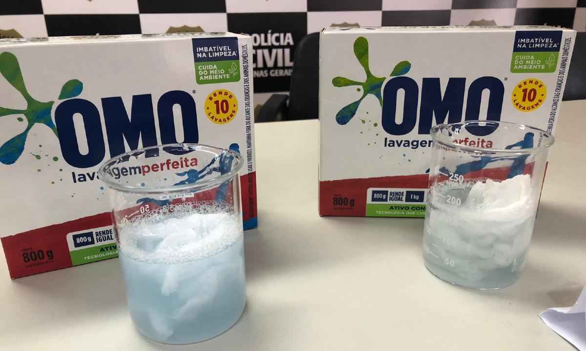 Caixas de sabão em pó falsificado são apreendidas em supermercados mineiros - Amanda Quintiliano