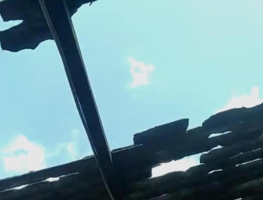 Santo Antônio do Amparo pede doação de telhas após tempestade de granizo - Reprodução vídeo