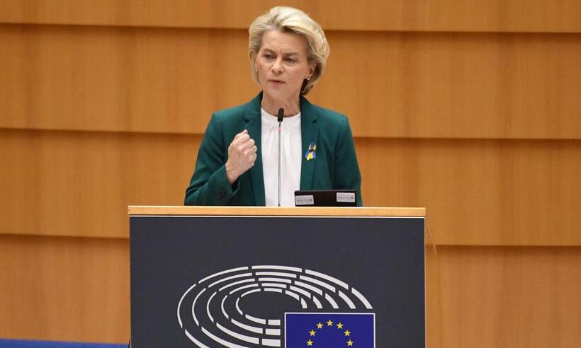 Presidente da Comissão Europeia: destino da Europa está em jogo na Ucrânia - Reprodução twitter (@vonderleyen)