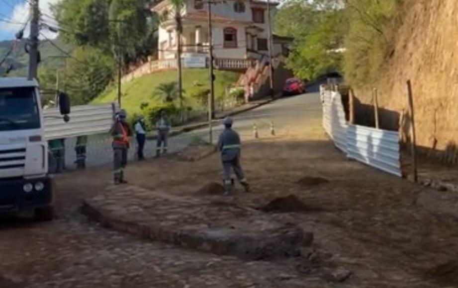 Trânsito próximo ao Morro da Forca, em Ouro Preto, será liberado após obras - Divulgação/arquivo pessoal