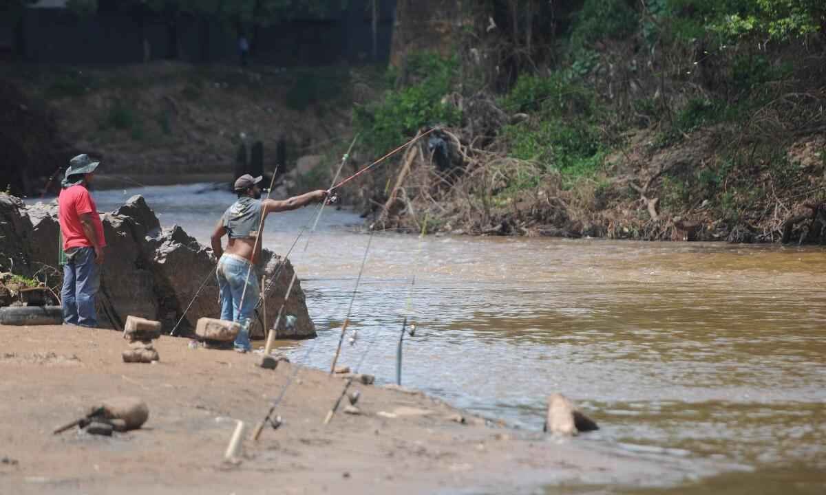 Poluição em córrego de Sabará assusta pescadores: 'Estamos apreensivos' - Leandro Couri/EM/D.A Press
