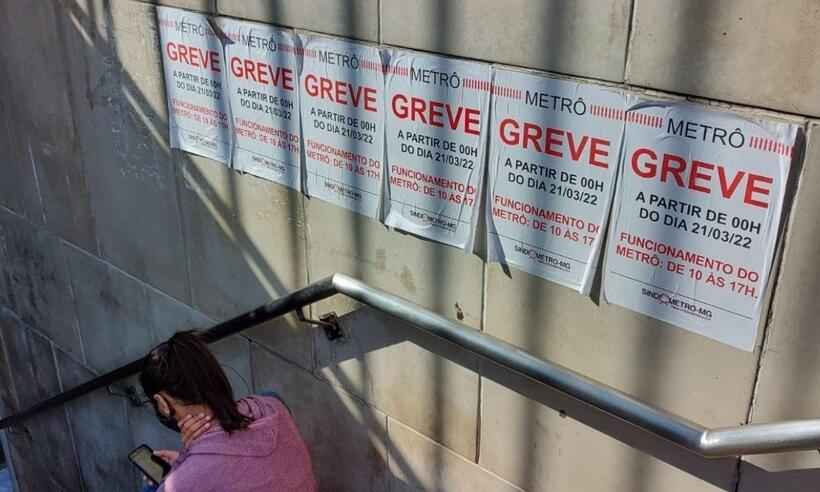 Greve dos metroviários: trens funcionam das 10h às 17h nesta terça em BH - Jair Amaral/D.A Press.E.M