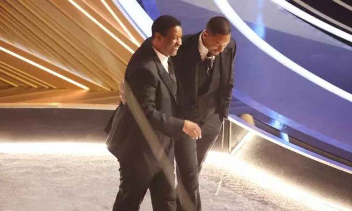 Após confusão no Oscar, Denzel Washington acalma Will Smith - Twiter/Reprodução 