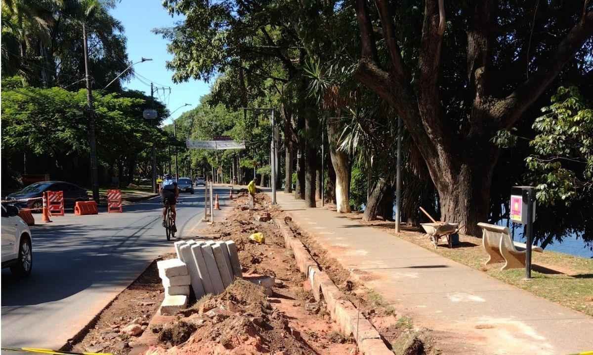 Após 7 meses de obras, ciclovia da Pampulha ainda não está concluída  - Edesio Costa/E.M/D.A Press 