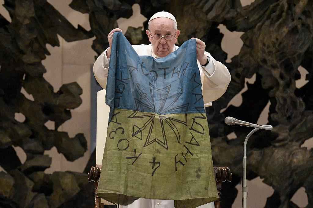 Papa condena "horrenda crueldade" na cidade ucraniana de Bucha - Handout / VATICAN MEDIA / AFP