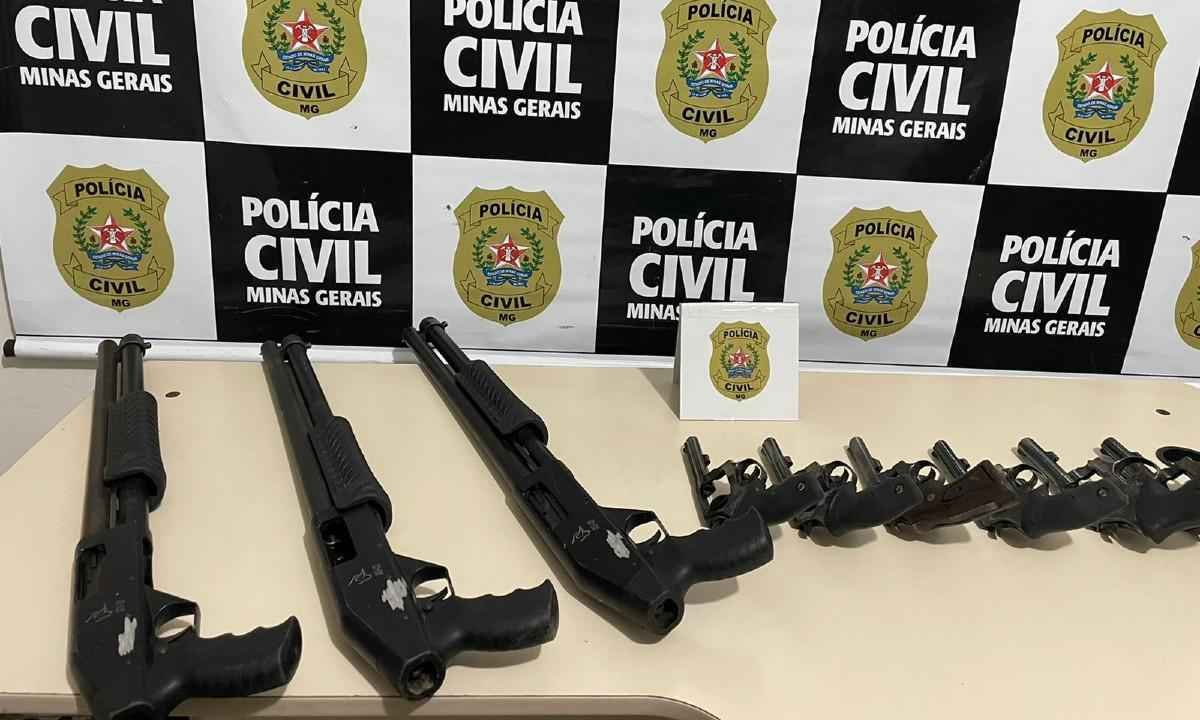 Polícia apreende três escopetas e seis revólveres em BH - Reprodução/Polícia Civil de Minas Gerais