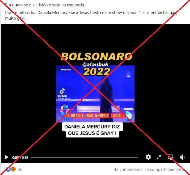Daniela Mercury disse que Renato Russo, e não Jesus, era 'muito gay' - Reprodução
