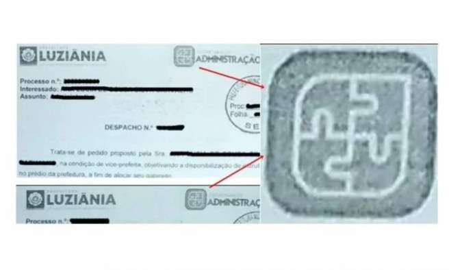 Vice-prefeita denuncia suástica em logo administrativa - Material cedido ao Correio Braziliense 