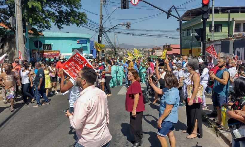 Servidores se manifestam em defesa do Hospital Júlia Kubitschek  - Edésio Ferreira/EM/DA.PRESS
