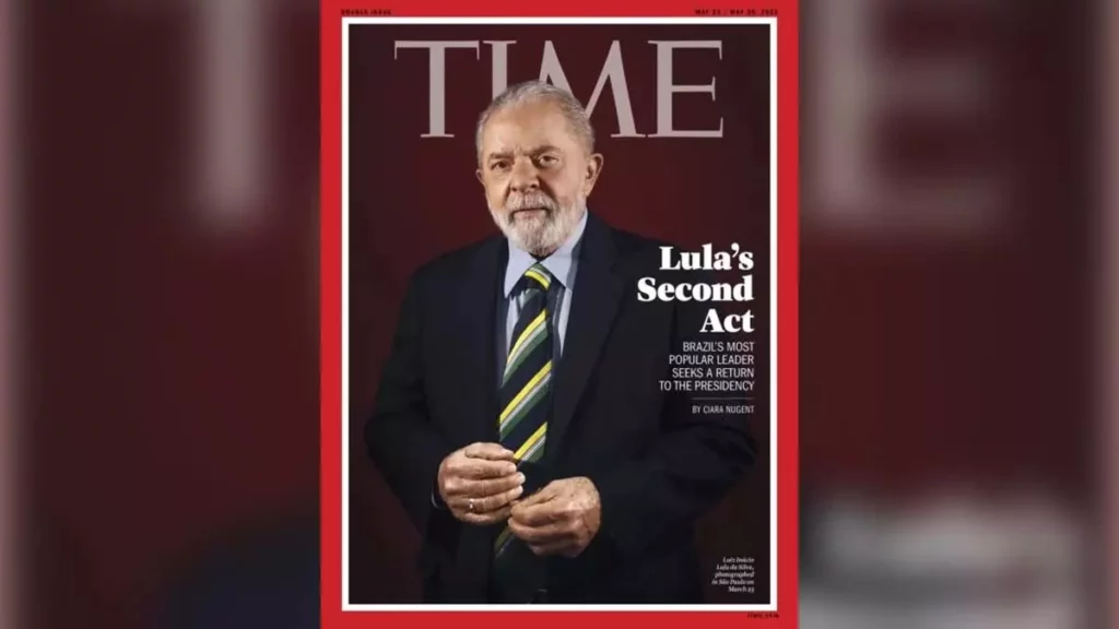 Lula é capa da revista Time: "O presidente mais popular do Brasil" - Reprodução/Revista Time