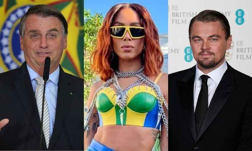Bolsonaro debocha de Anitta e DiCaprio: 'É preciso dar o exemplo' - Agência Brasil/Reprodução/Instagram/AFP