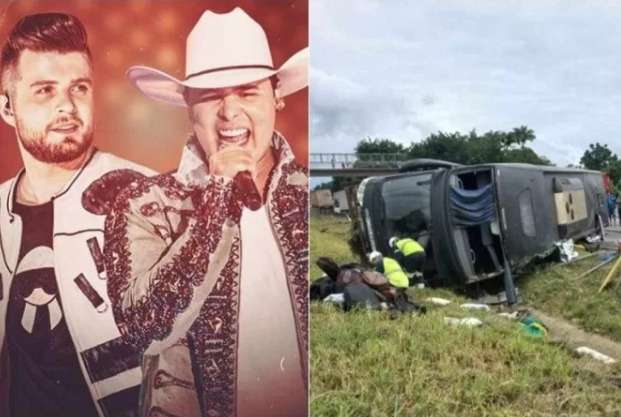 Seis morrem após acidente com ônibus de dupla sertaneja em SP - Reprodução/Instagram - Reprodução/Twitter