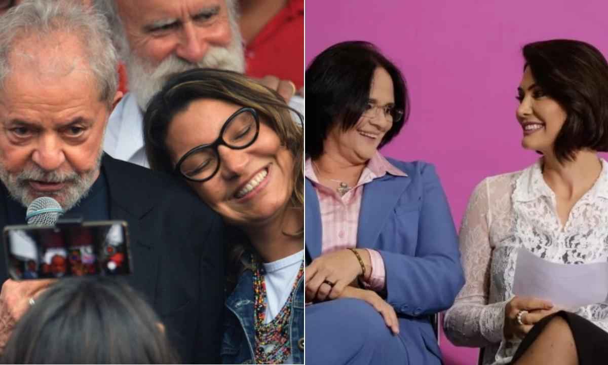 Companheiras de Lula e Bolsonaro ganham espaço na busca por voto feminino - HENRY MILLEO / AFP - Carolina Antunes/PR
