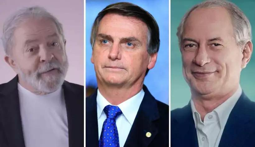Eleições 2022: Bolsonaro, Ciro e Lula são os mais rejeitados, diz pesquisa - PT/Reprodução; Agência Brasil/Reprodução; Redes Sociais/Reprodução