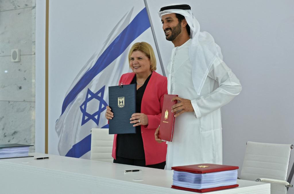 Israel assina com Emirados o primeiro acordo de livre comércio com um país árabe - Anuj TAYLOR / GPO / AFP